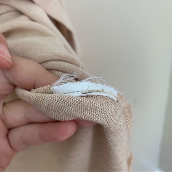 [H&M] Cream Light Tan Cowl Neck Long Sleeve Pullover Top - Picture 8 of 9